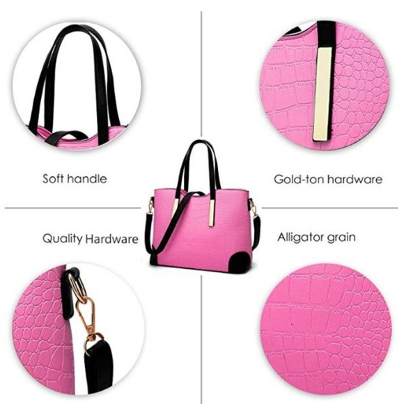 FREE SHIPPING - 2 PIECE PURSE SET - PINK - Picture 2 of 2